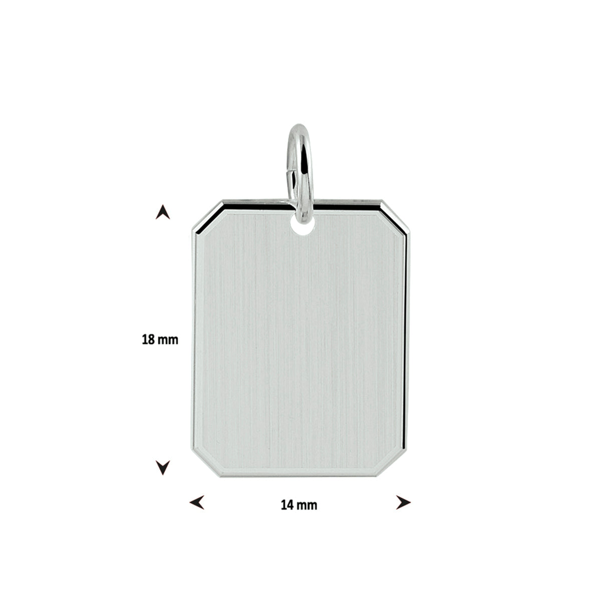 Gravuranhänger Diamant Silber Weiß