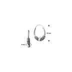 Ohrringe Oxi Bali 4,0 mm Silber oxidiert