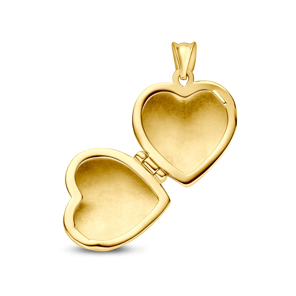 medaillon hartje gravure 15 mm 14K geelgoud