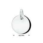 graveerhanger rond zilver gerhodineerd