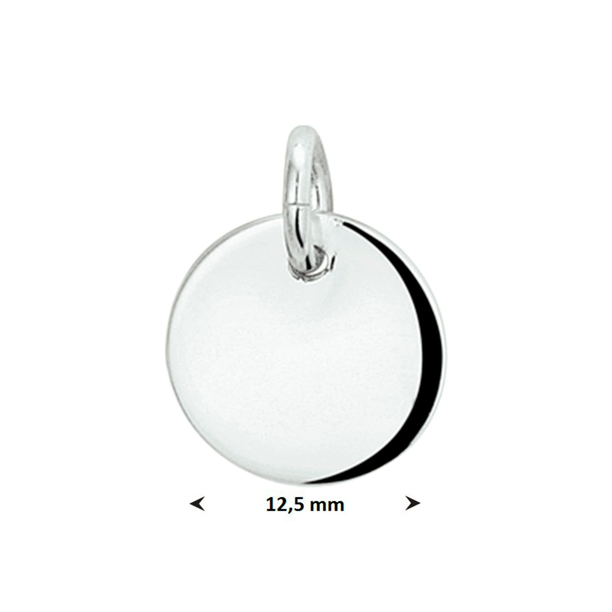 graveerhanger rond zilver gerhodineerd