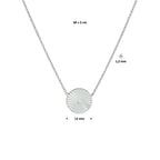 Halskette runder Diamant 40 + 5 cm Silber rhodiniert