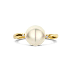 ring parel diamant 0.02ct h p 14K geelgoud