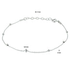 Armband Kugeln 2,0 mm 16 + 3 cm Silber rhodiniert