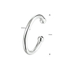 earcuff 13 mm zilver gerhodineerd