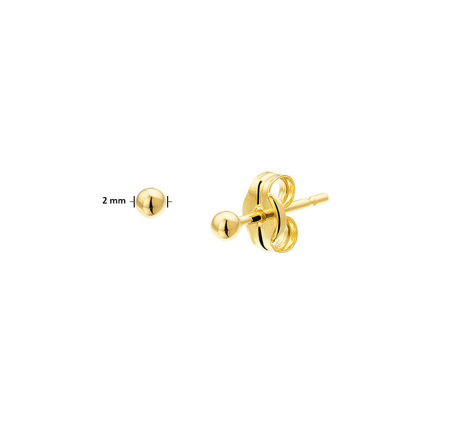 9k Ohrstecker Kugel 9K Gelb