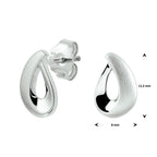 Ohrstecker poly/mattsilber rhodiniert