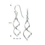 Ohrringe mit französischem Haken, Silber rhodiniert