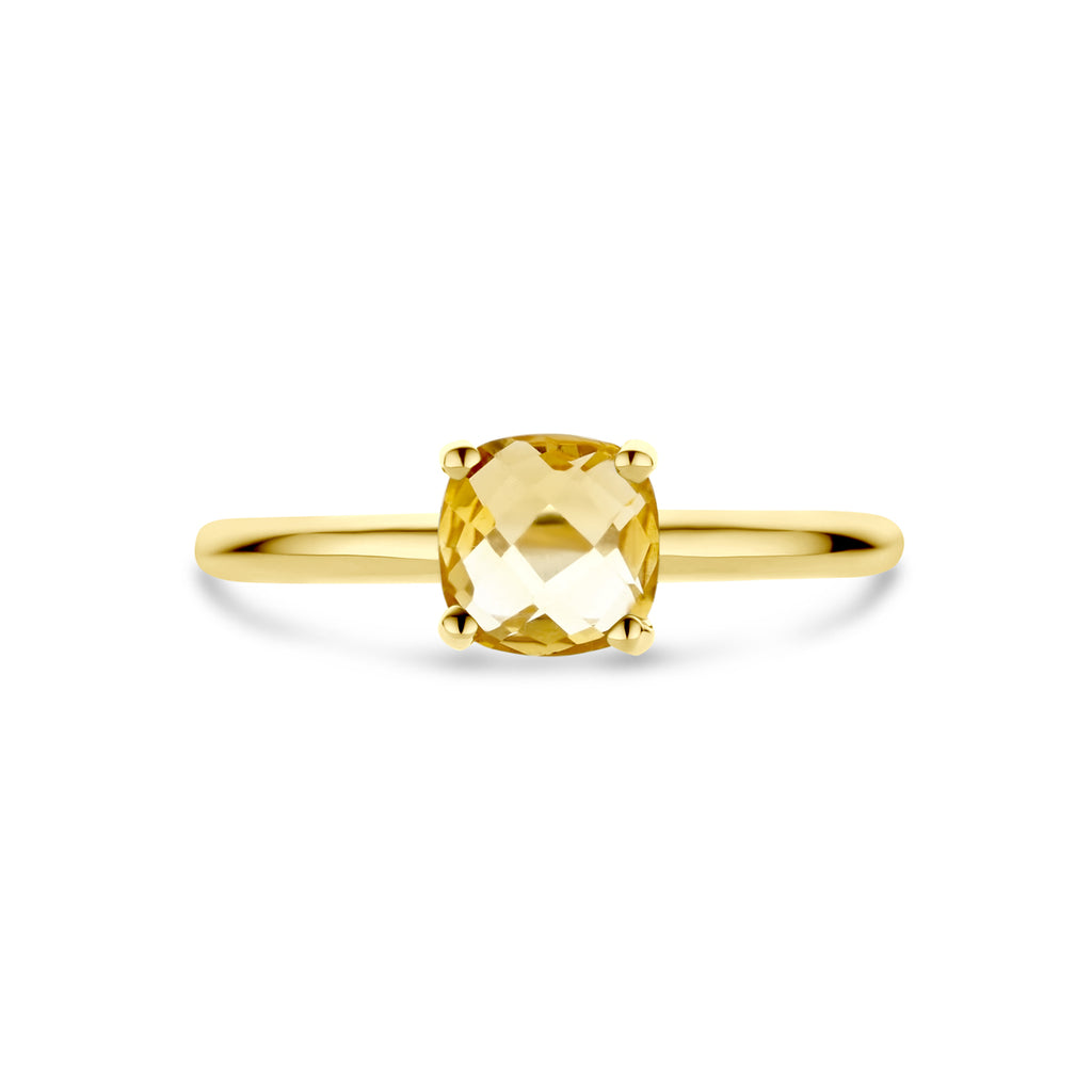 ring citrien 14K geelgoud