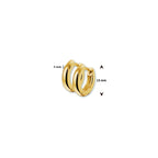 klapoorringen bolle buis 3,0 mm 14K geelgoud - bol