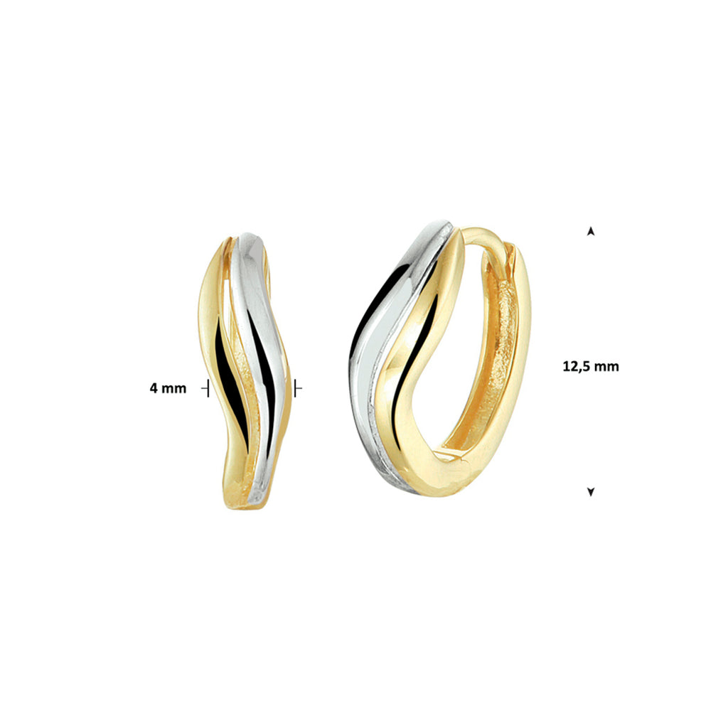 klapoorringen 14K geelgoud
