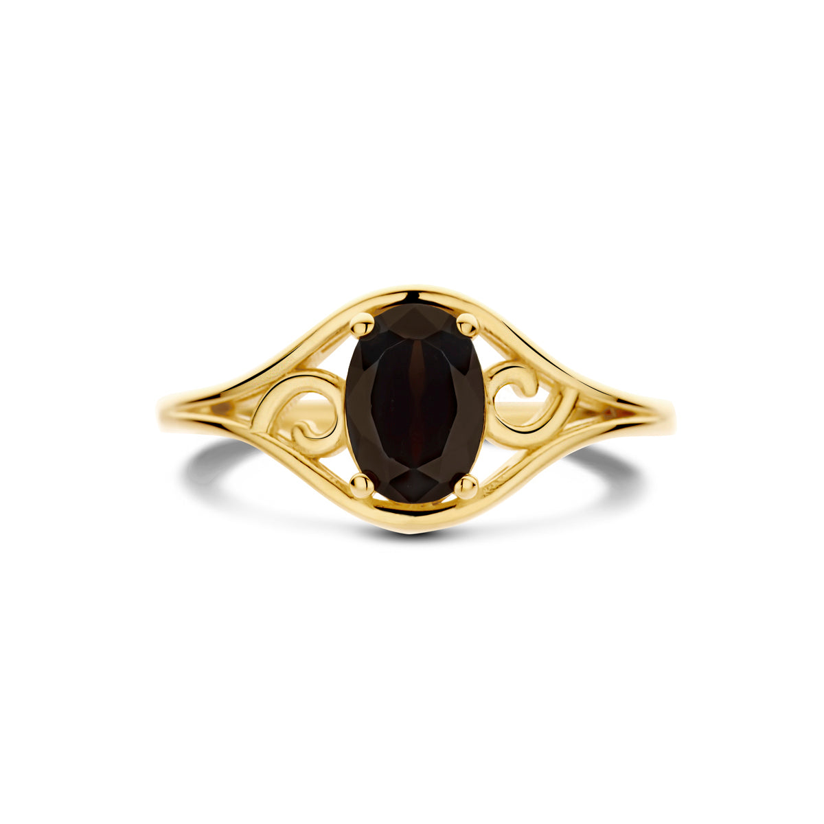 ring onyx 14K geelgoud