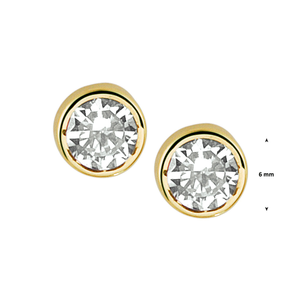 Ohrstecker Zirkonia 14K Gelbgold