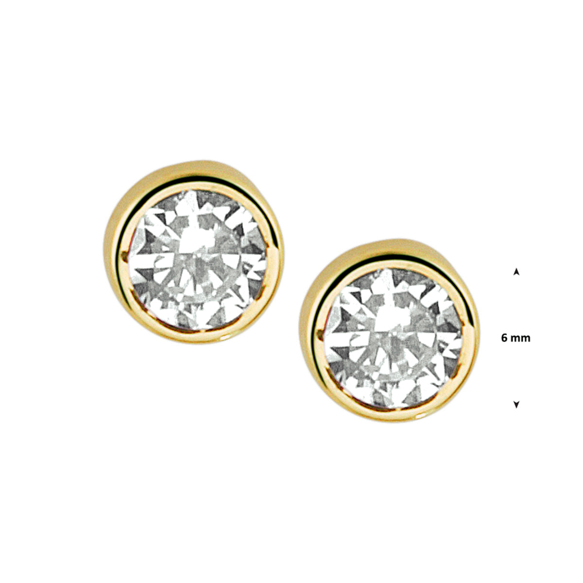 Ohrstecker Zirkonia 14K Gelbgold
