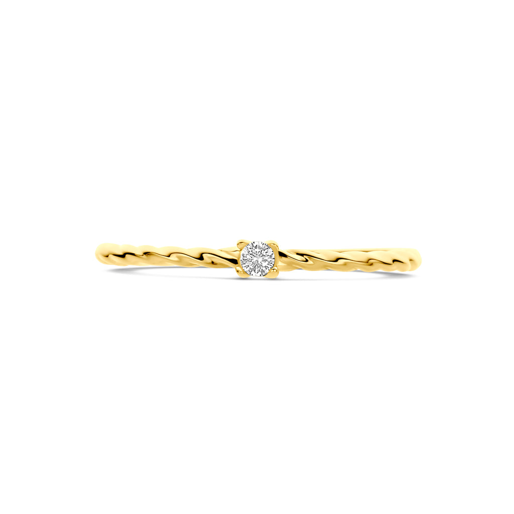 Ring Zirkonia 14K Gelbgold