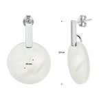 oorhangers parelmoer zilver gerhodineerd