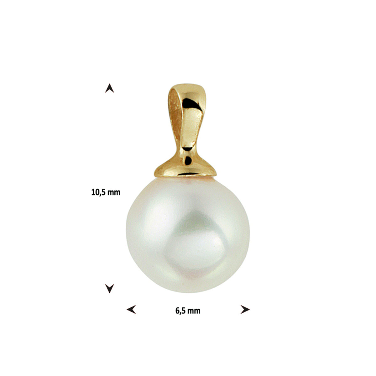 Anhänger Perle 14K Gelbgold