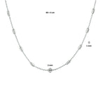 Kettenstäbe 2,0 mm 40 + 4 cm Silber rhodiniert