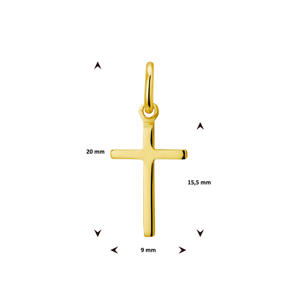 Anhänger Kreuz 14K Gelbgold