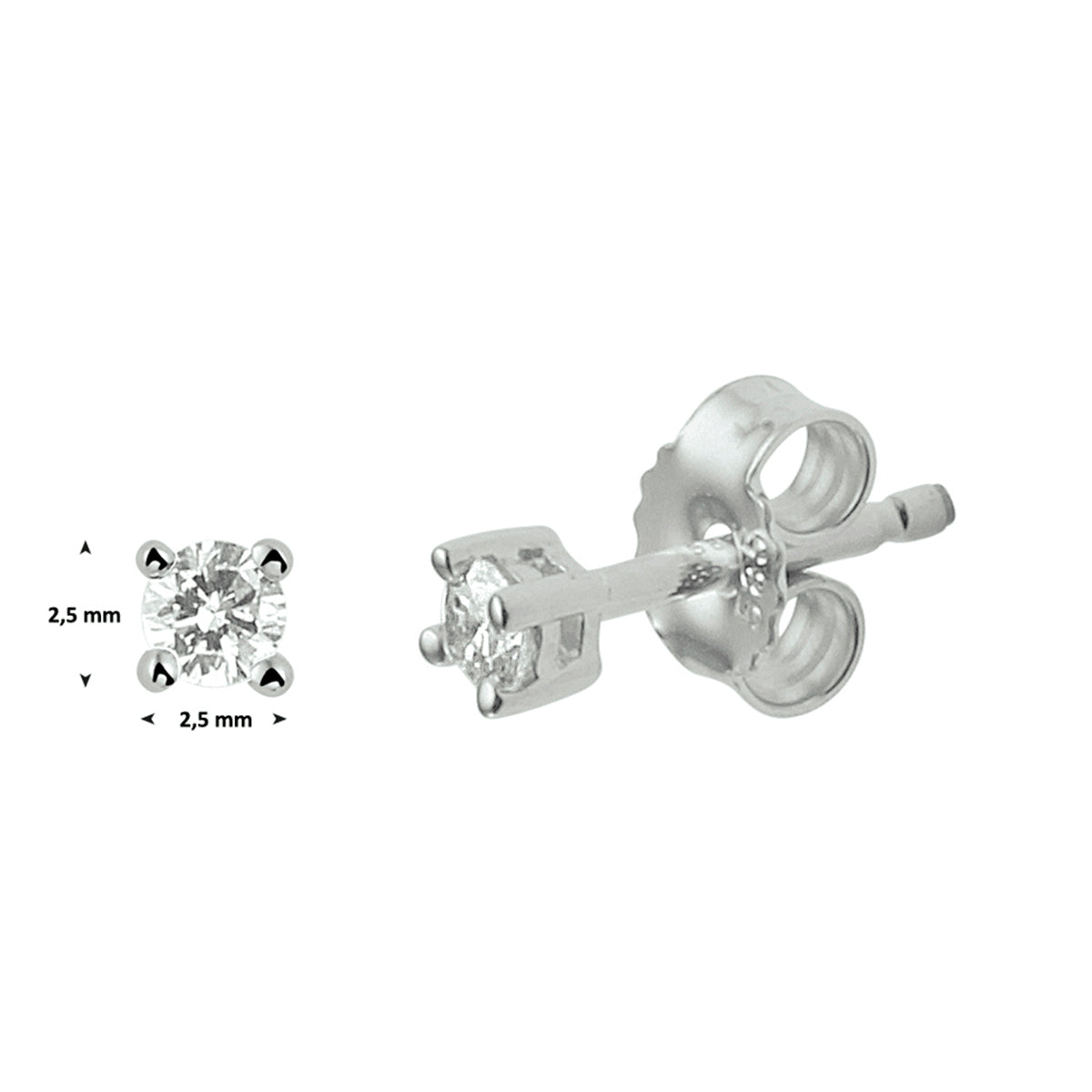 Ohrstecker Diamant 0,10 ct (2x0,05 ct) H SI 14K Weißgold