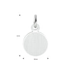 graveerhanger rond gediamanteerd zilver gerhodineerd
