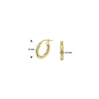 Ohrringe runde Röhre 2,5 mm Silgold (gelb mit Silberkern)