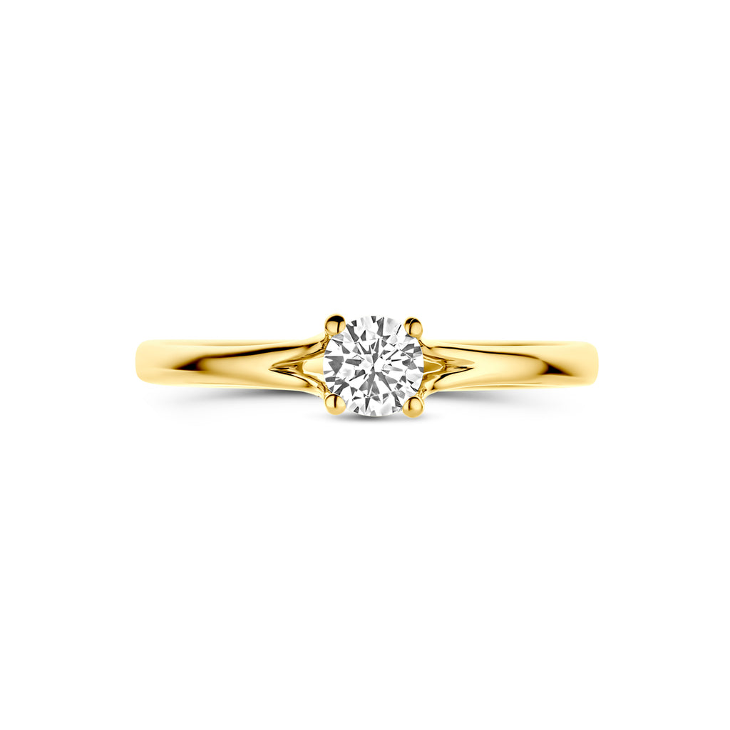 ring zirkonia 14K geelgoud
