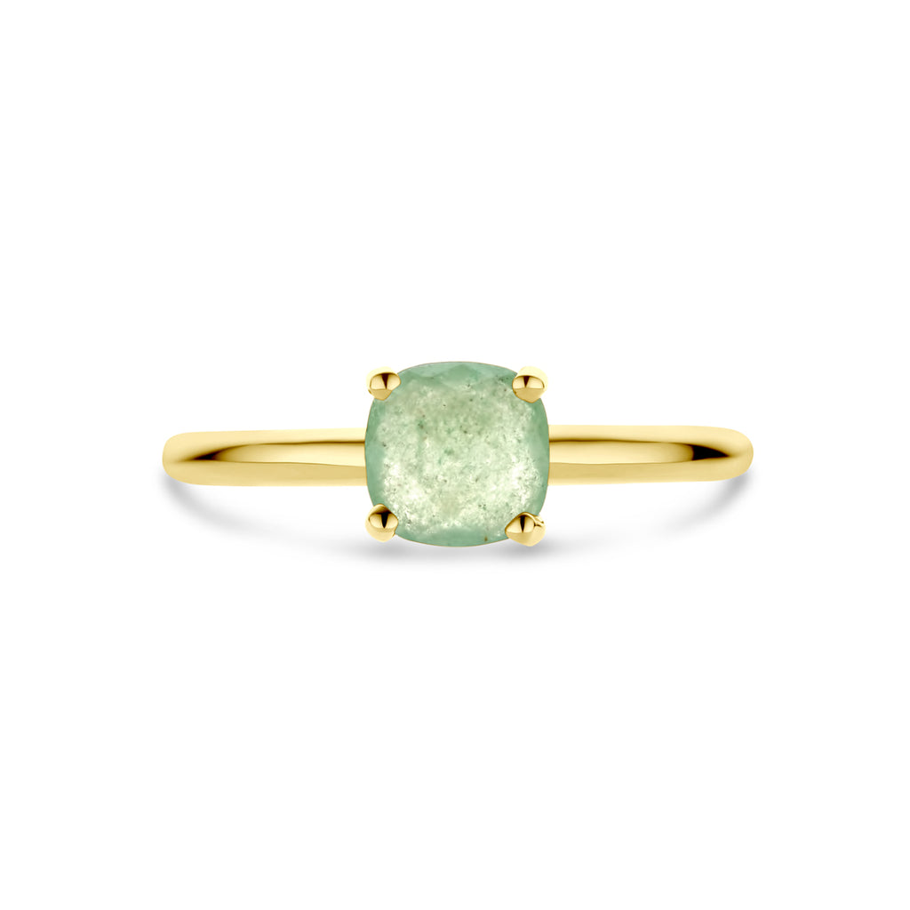 ring aventurijn 14K geelgoud