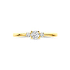 ring lab grown diamant 0.25ct h si 14K geelgoud