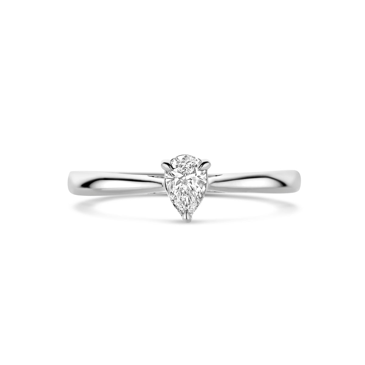 ring lab grown diamant 0.25ct h si 14K witgoud