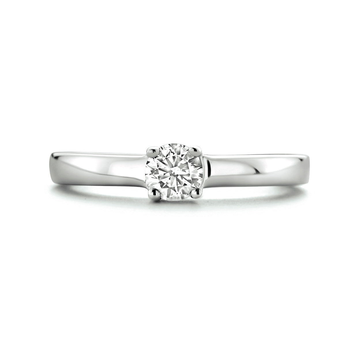 ring zirkonia zilver gerhodineerd