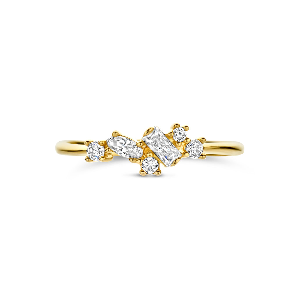 ring zirkonia 14K geelgoud
