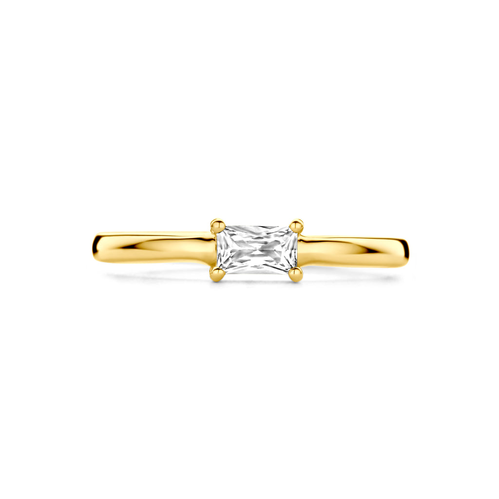 ring zirkonia 14K geelgoud