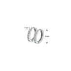 klapoorringen zirkonia zilver gerhodineerd