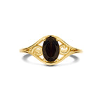 ring onyx 14K geelgoud