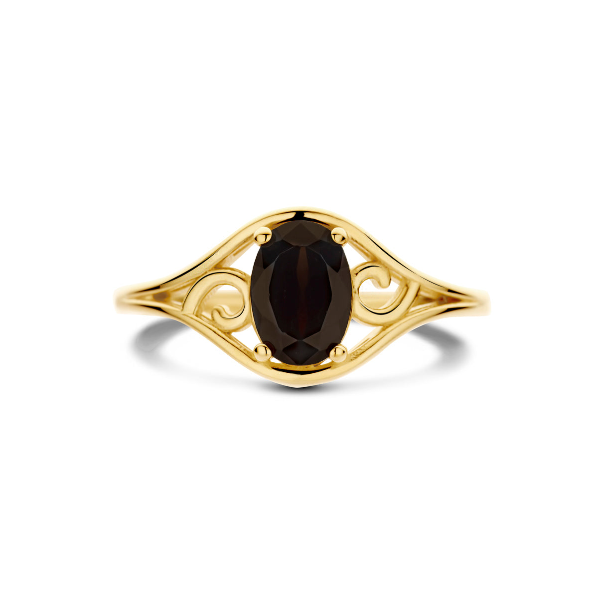 ring onyx 14K geelgoud