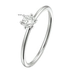 ring lab grown diamant 0.25ct f vsi 14K witgoud met palladium