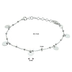 Armband Kreise 16 + 3 cm Silber rhodiniert