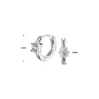 klapoorringen zirkonia zilver gerhodineerd