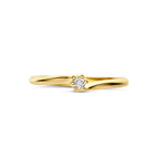 Ring Laborgezüchteter Diamant 0,05ct G VS 14K Gelbgold