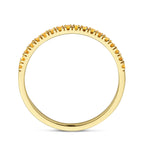ring met geboortesteen citrien november 14K geelgoud