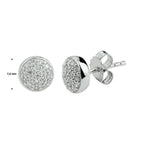 oorknoppen zirkonia 7,5 mm zilver gerhodineerd