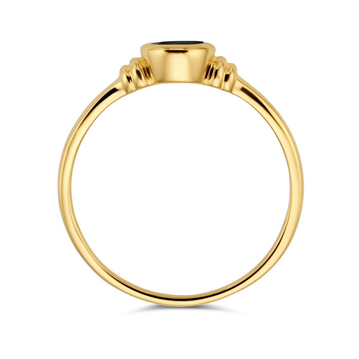 ring onyx 14K geelgoud