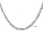 vossestaart 3,3 mm zilver wit