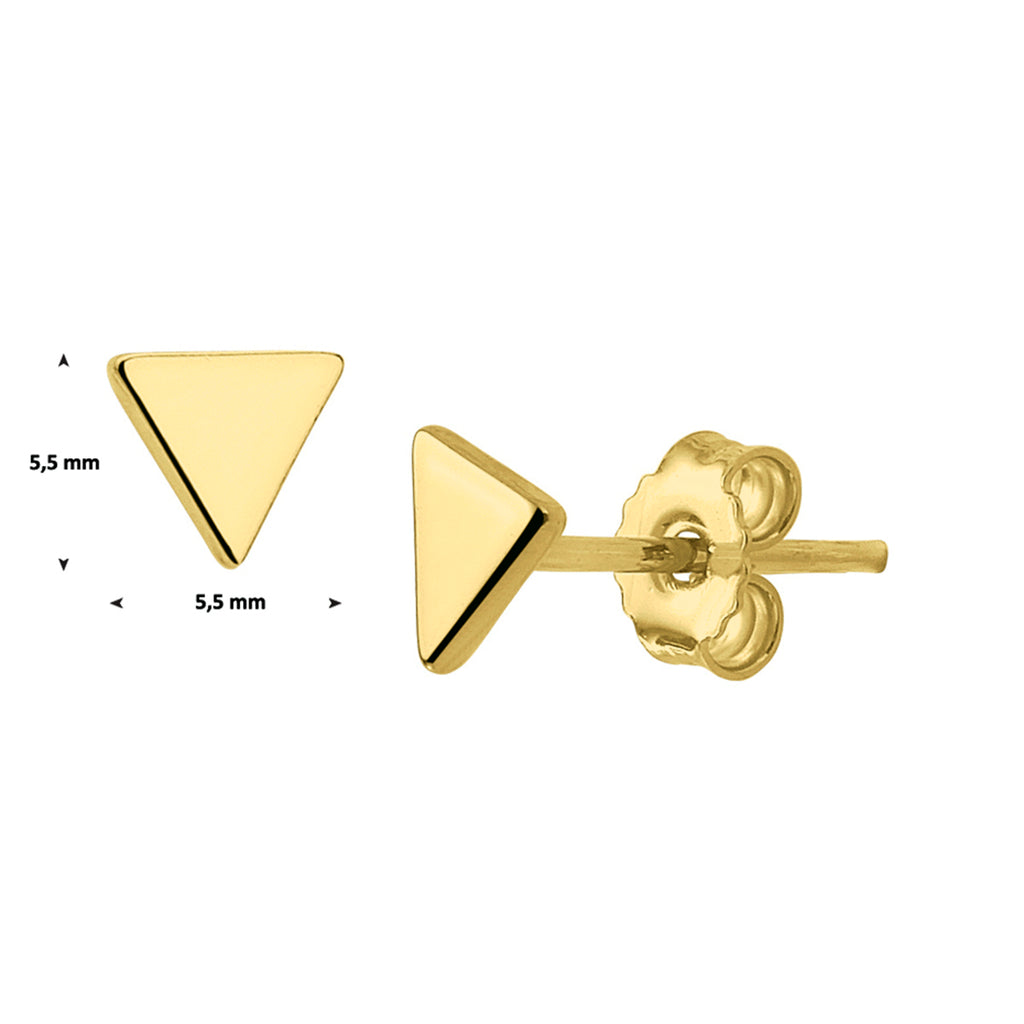 Ohrstecker Dreieck 5 mm vergoldet (gelb)