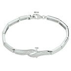 Armband Zirkonia 7 mm 18,5 cm Silber rhodiniert