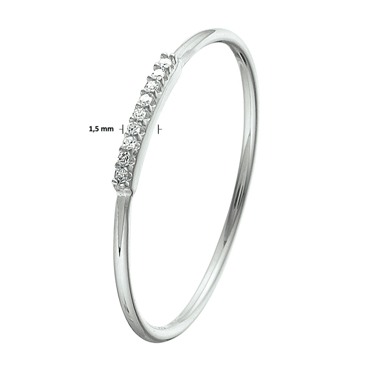ring diamant 0.02ct h p1 14K witgoud