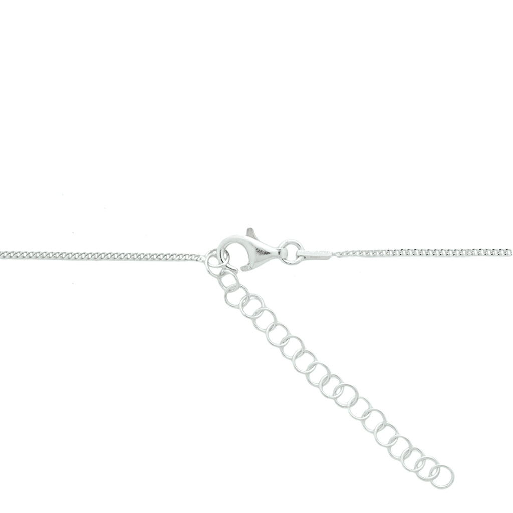 Halskette Kreuz 40 + 5 cm Silber rhodiniert