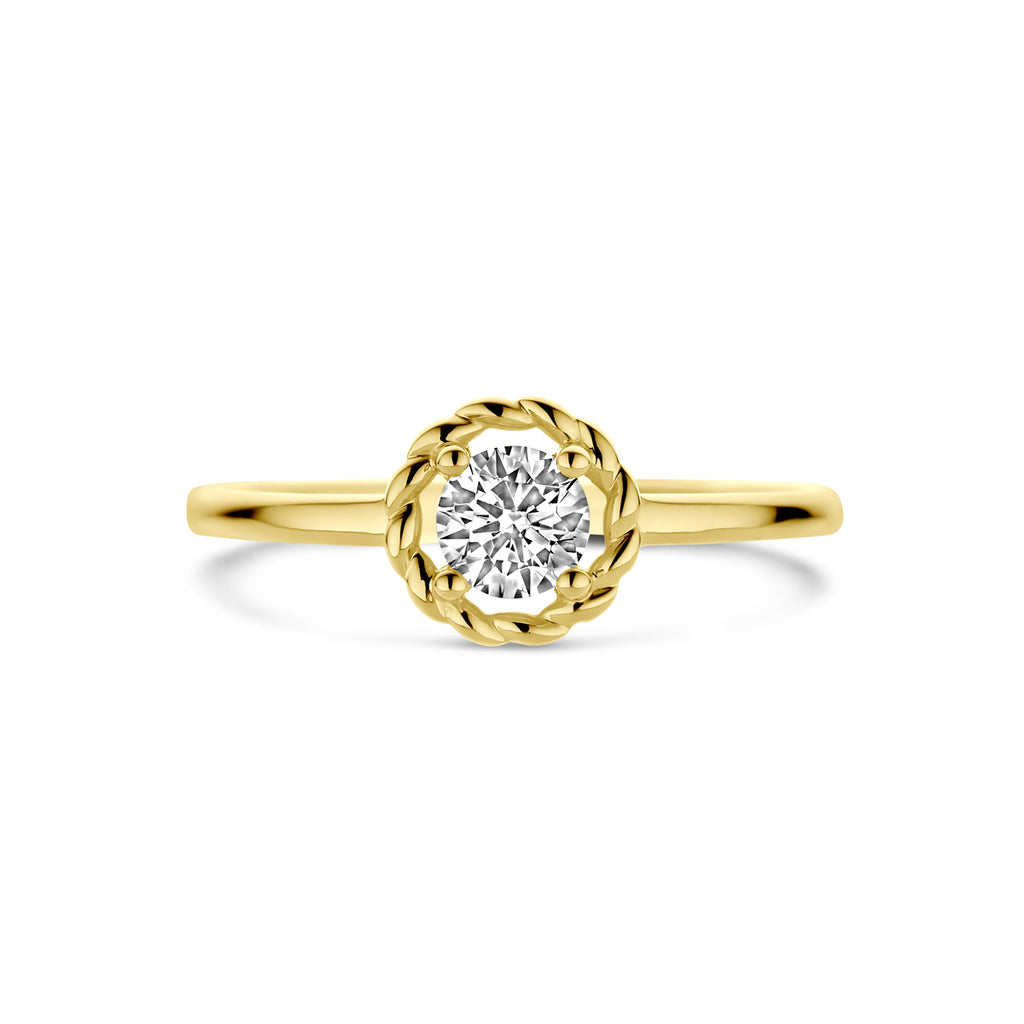 Ring Zirkonia 14K Gelbgold