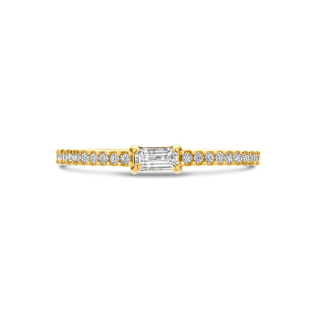 ring zirkonia 14K geelgoud